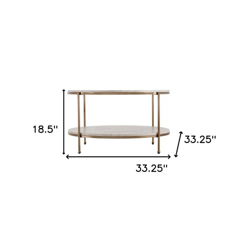 33" White Solid Manufactured Wood And Metal Square Coffee Table Bed
